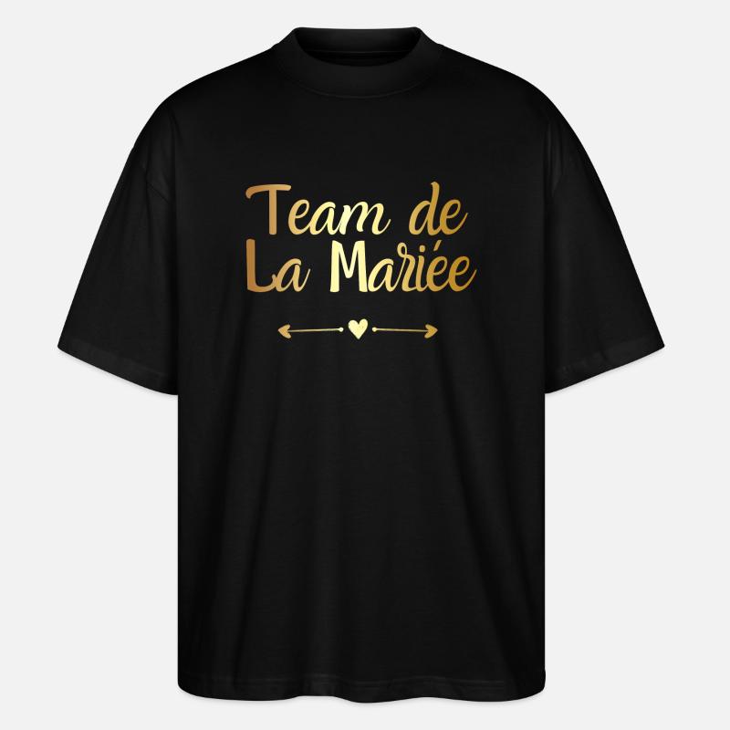 Golden Bride Team - Brautgeschenk - Stanley/Stella Oversized Unisex Bio T-Shirt Blaster 2.0 - Schwarz