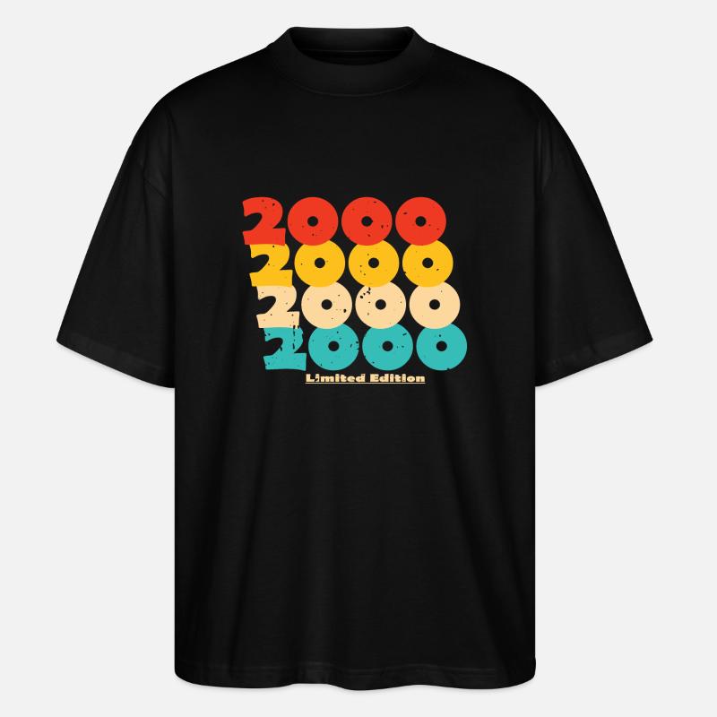 2000: Limitierte Auflage - 24-jähriges Jubiläum - Stanley/Stella Oversized Unisex Bio T-Shirt Blaster 2.0 - Schwarz
