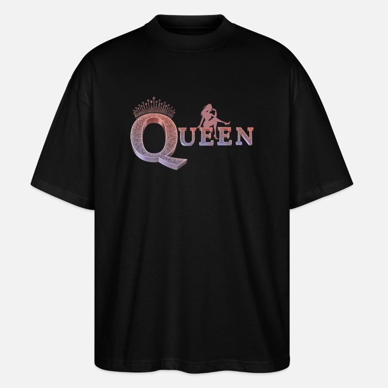Königin. - Stanley/Stella Oversized Unisex Bio T-Shirt Blaster 2.0 - Schwarz