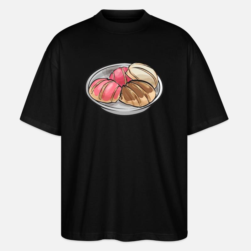 Concha Hispanic Mexikanisch Pan Dulce - Stanley/Stella Oversized Unisex Bio T-Shirt Blaster 2.0 - Schwarz