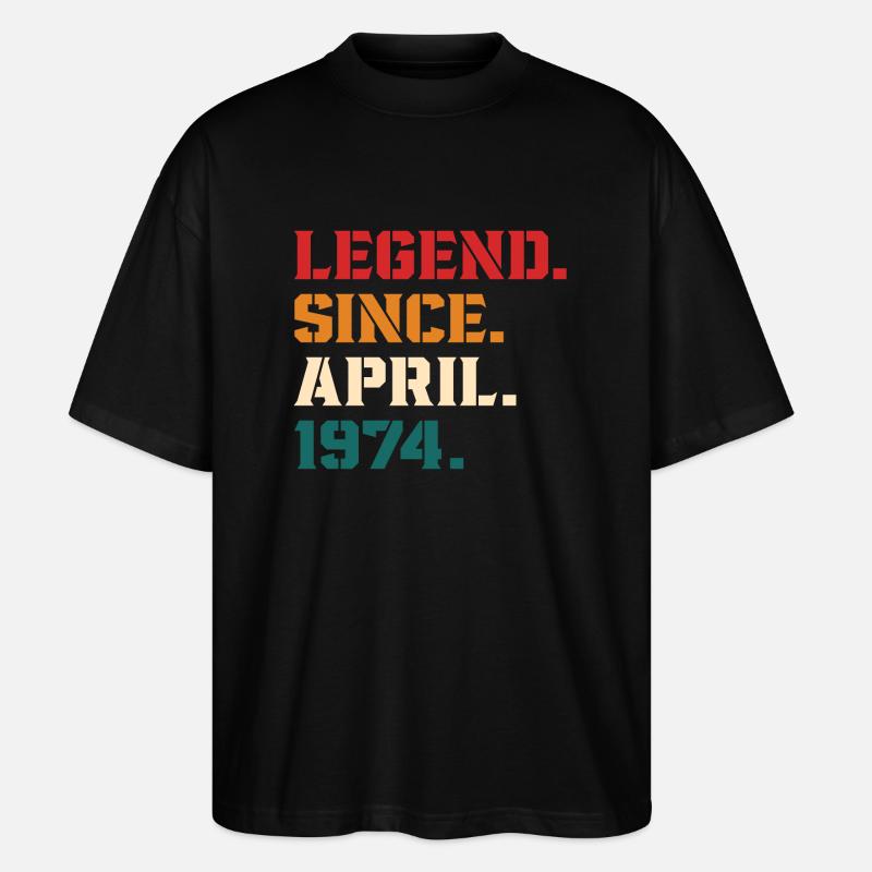 Legend Since April 1974 - T-shirt bio Blaster 2.0 coupe oversize Stanley/Stella Unisexe - noir