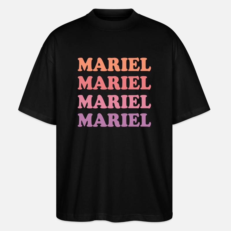 Mariel als Name - Stanley/Stella Oversized Unisex Bio T-Shirt Blaster 2.0 - Schwarz