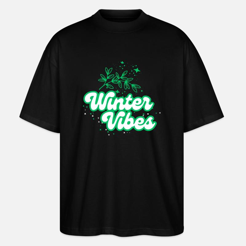 Winter vibes - Stanley/Stella Oversized Unisex Bio T-Shirt Blaster 2.0 - Schwarz