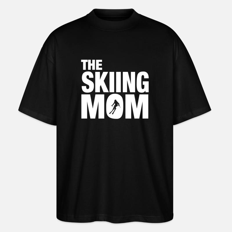 The Skiing Mom - Stanley/Stella Oversized Unisex Bio T-Shirt Blaster 2.0 - Schwarz