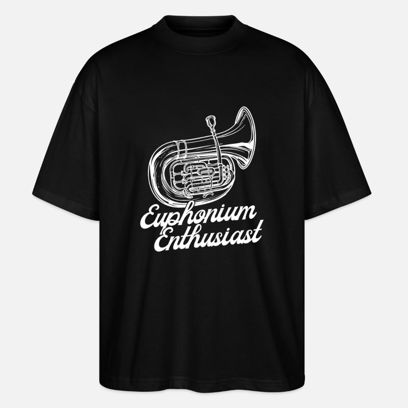 Baritone Player Enthusiast Euphonium - Stanley/Stella Oversized Unisex Organic T-shirt Blaster 2.0 - black