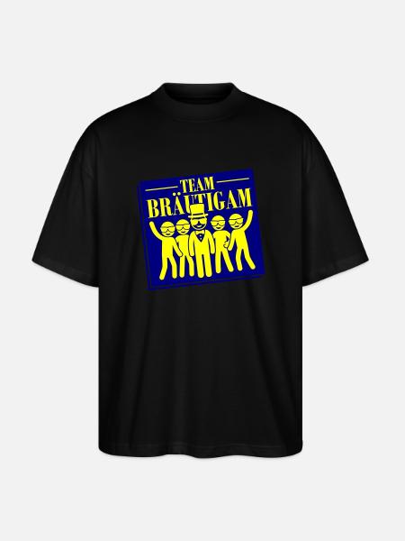 Team Bräutigam - Stanley/Stella Oversized Unisex Bio T-Shirt Blaster 2.0 - Schwarz