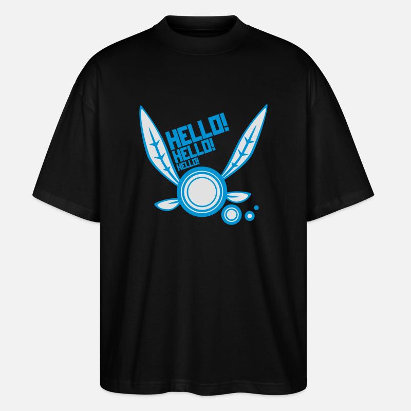 Fee "Hallo!" - Stanley/Stella Oversized Unisex Bio T-Shirt Blaster 2.0 - Schwarz