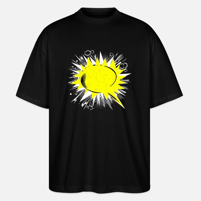 Speech bubble can be personalized - Stanley/Stella Oversized Unisex Organic T-shirt Blaster 2.0 - black