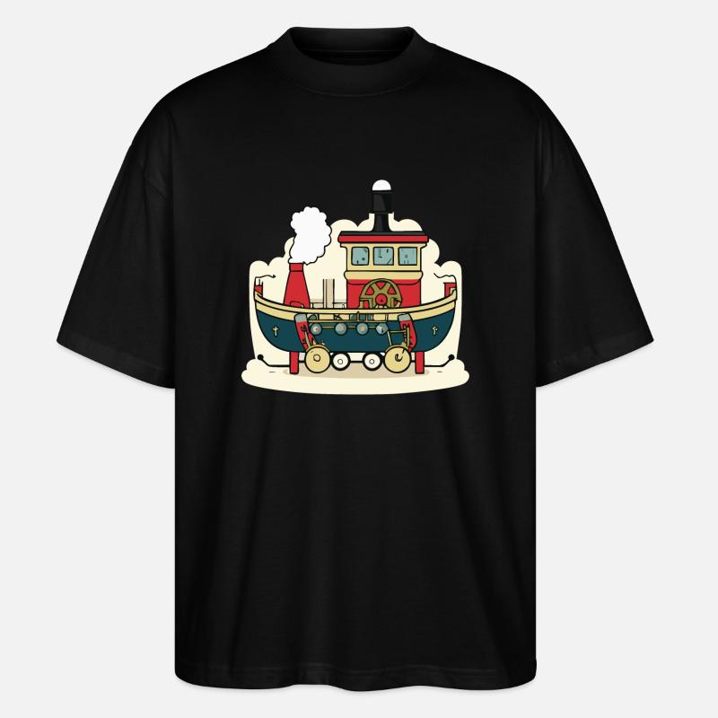 Bateau farfelu - T-shirt bio Blaster 2.0 coupe oversize Stanley/Stella Unisexe - noir