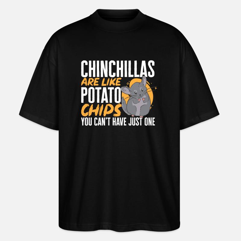 Chinchilla - Stanley/Stella Oversized Unisex Bio T-Shirt Blaster 2.0 - Schwarz