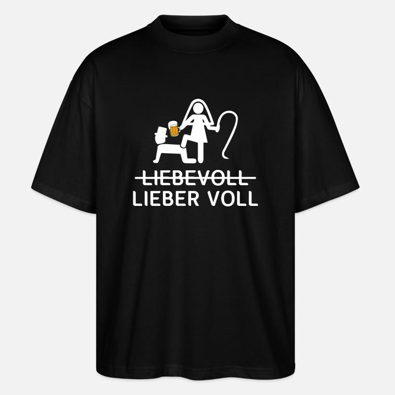 Lovingly Prefer Full Groups - Stanley/Stella Oversized Unisex Organic T-shirt Blaster 2.0 - black