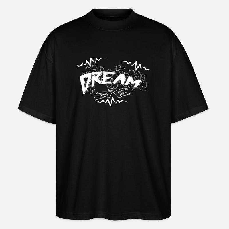 Rêvez grand. - T-shirt bio Blaster 2.0 coupe oversize Stanley/Stella Unisexe - noir