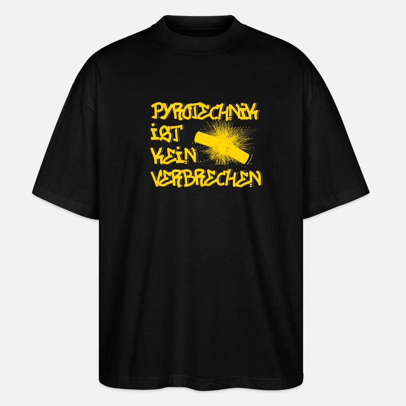 Pyrotechnik ist kein Verbrechen - Stanley/Stella Oversized Unisex Bio T-Shirt Blaster 2.0 - Schwarz