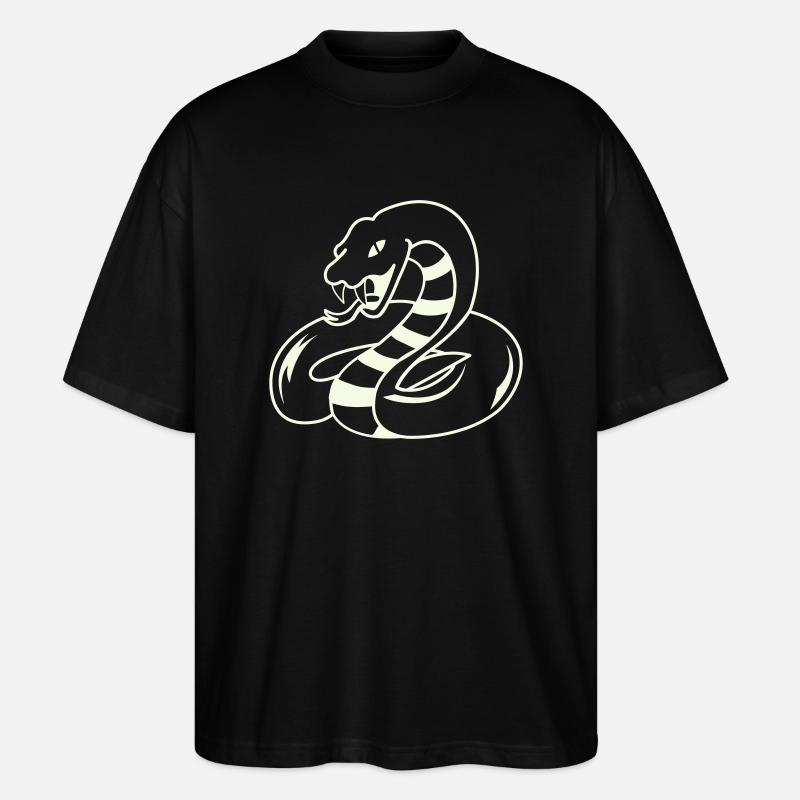 snake - Stanley/Stella Oversized Unisex Bio T-Shirt Blaster 2.0 - Schwarz