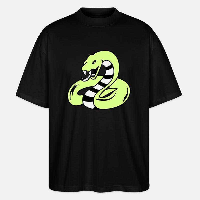 snake 02 - Stanley/Stella Oversized Unisex Bio T-Shirt Blaster 2.0 - Schwarz