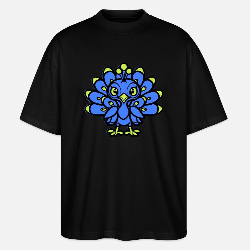 pfau comic - Stanley/Stella Oversized Unisex Bio T-Shirt Blaster 2.0 - Schwarz