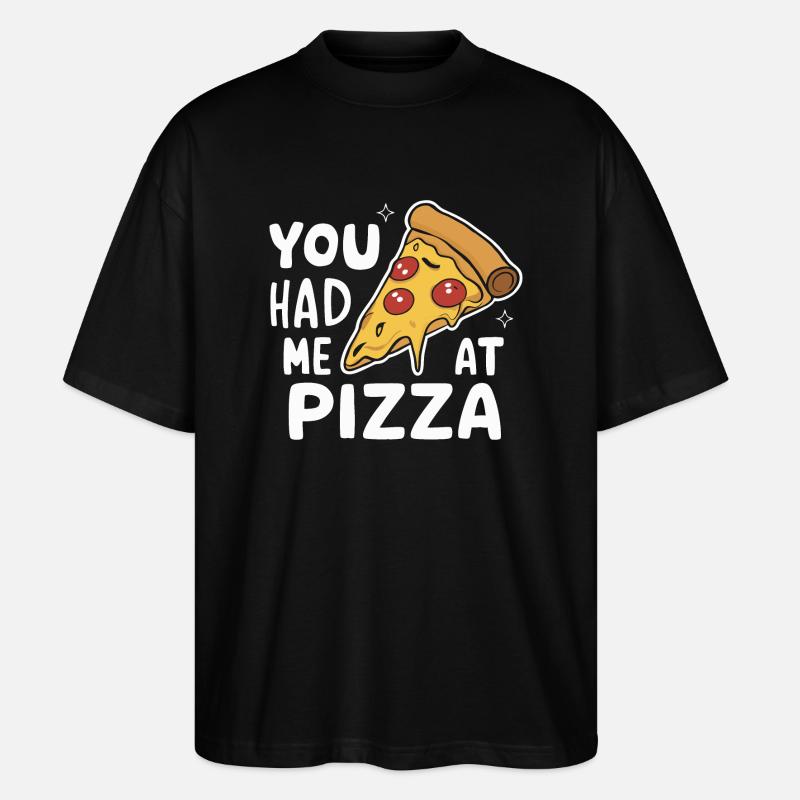 Pizza Italie Restauration rapide - T-shirt bio Blaster 2.0 coupe oversize Stanley/Stella Unisexe - noir