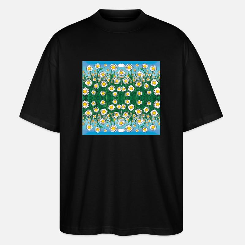 Texture de la margarita - T-shirt bio Blaster 2.0 coupe oversize Stanley/Stella Unisexe - noir