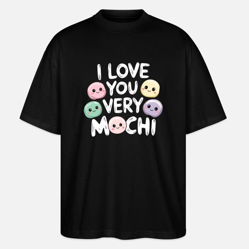 Hommage tendance au mochi - T-shirt bio Blaster 2.0 coupe oversize Stanley/Stella Unisexe - noir