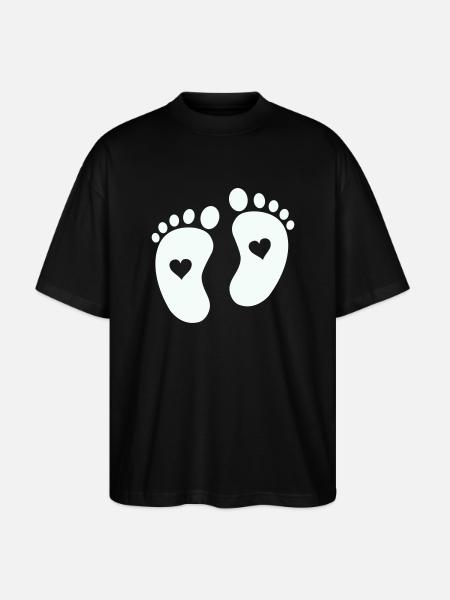 Baby feet - Stanley/Stella Oversized Unisex Organic T-shirt Blaster 2.0 - black