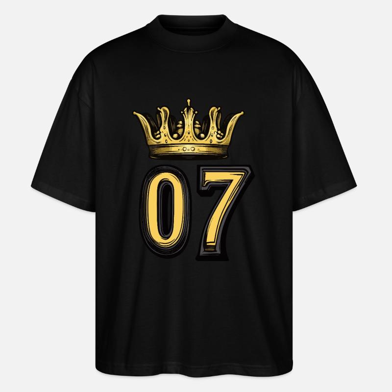 Couronne à 7 chiffres - T-shirt bio Blaster 2.0 coupe oversize Stanley/Stella Unisexe - noir