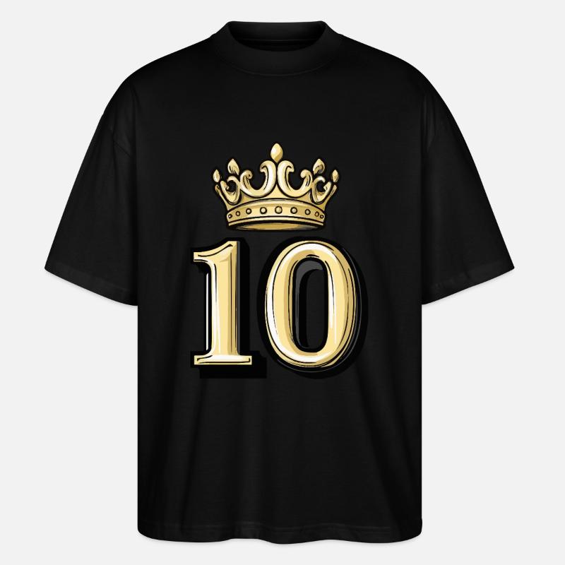 Couronne à 10 chiffres - T-shirt bio Blaster 2.0 coupe oversize Stanley/Stella Unisexe - noir