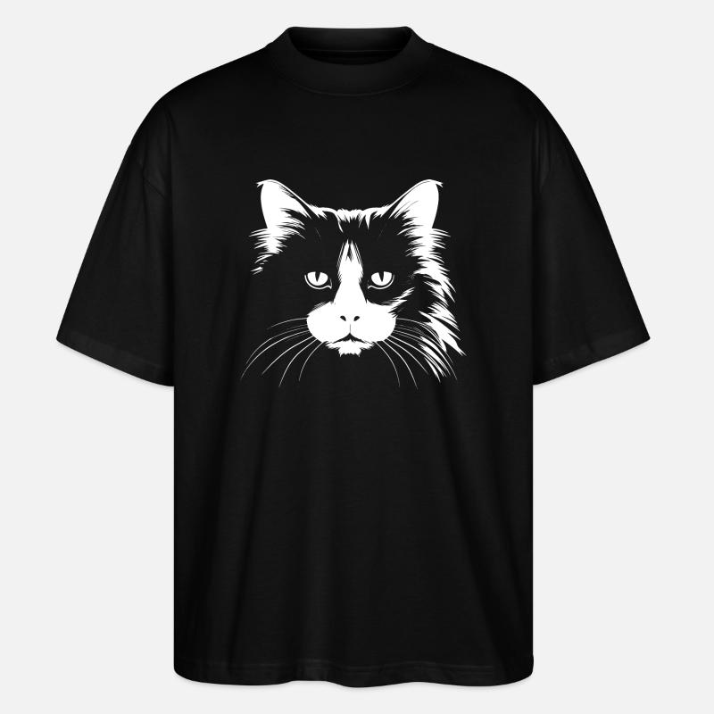Chat, Motif De Chat - T-shirt bio Blaster 2.0 coupe oversize Stanley/Stella Unisexe - noir