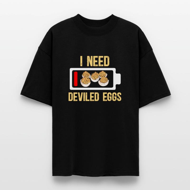 Stuffed Eggs Deviled Eggs Stanley/Stella Oversized Unisex Organic T-shirt Blaster 2.0