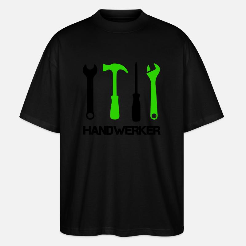 werkzeug symbole - Stanley/Stella Oversized Unisex Bio T-Shirt Blaster 2.0 - Schwarz