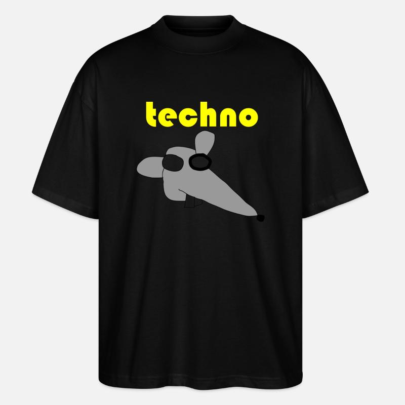techno maus - Stanley/Stella Oversized Unisex Bio T-Shirt Blaster 2.0 - Schwarz