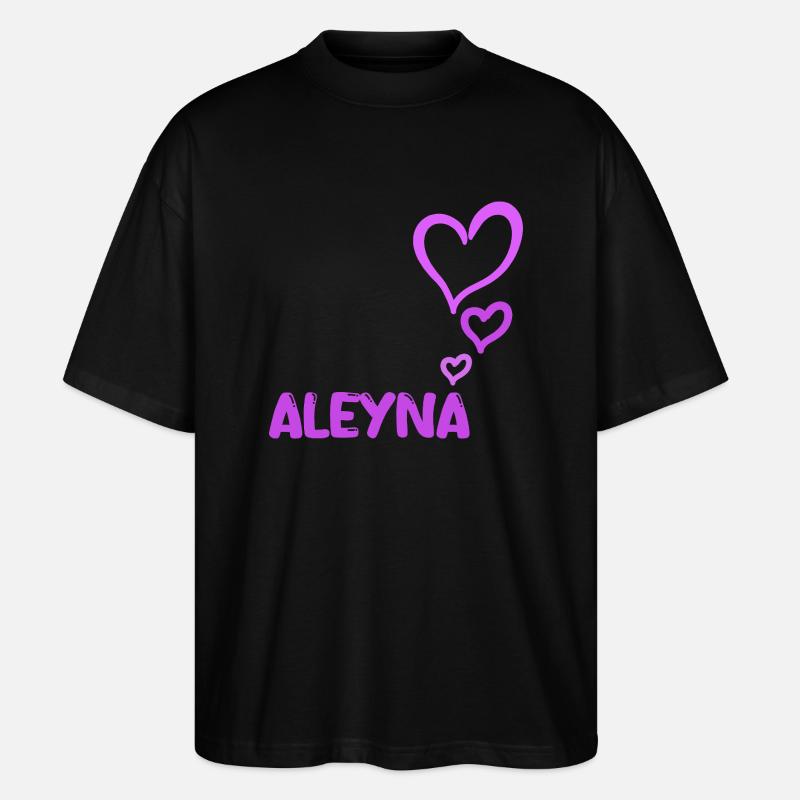 First name Aleyna - Stanley/Stella Oversized Unisex Organic T-shirt Blaster 2.0 - black