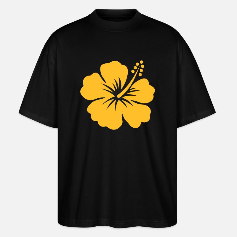 hibiscus tahiti - T-shirt bio Blaster 2.0 coupe oversize Stanley/Stella Unisexe - noir