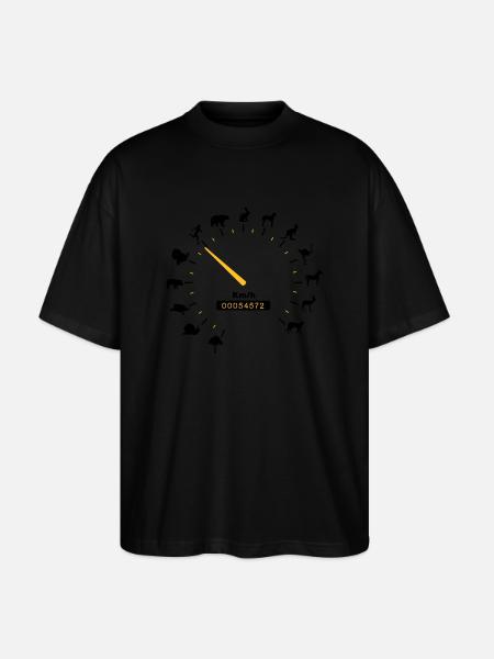 tachometer - Stanley/Stella Oversized Unisex Organic T-shirt Blaster 2.0 - black