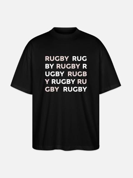 RUGBY - Stanley/Stella Oversized Unisex Organic T-shirt Blaster 2.0 - black
