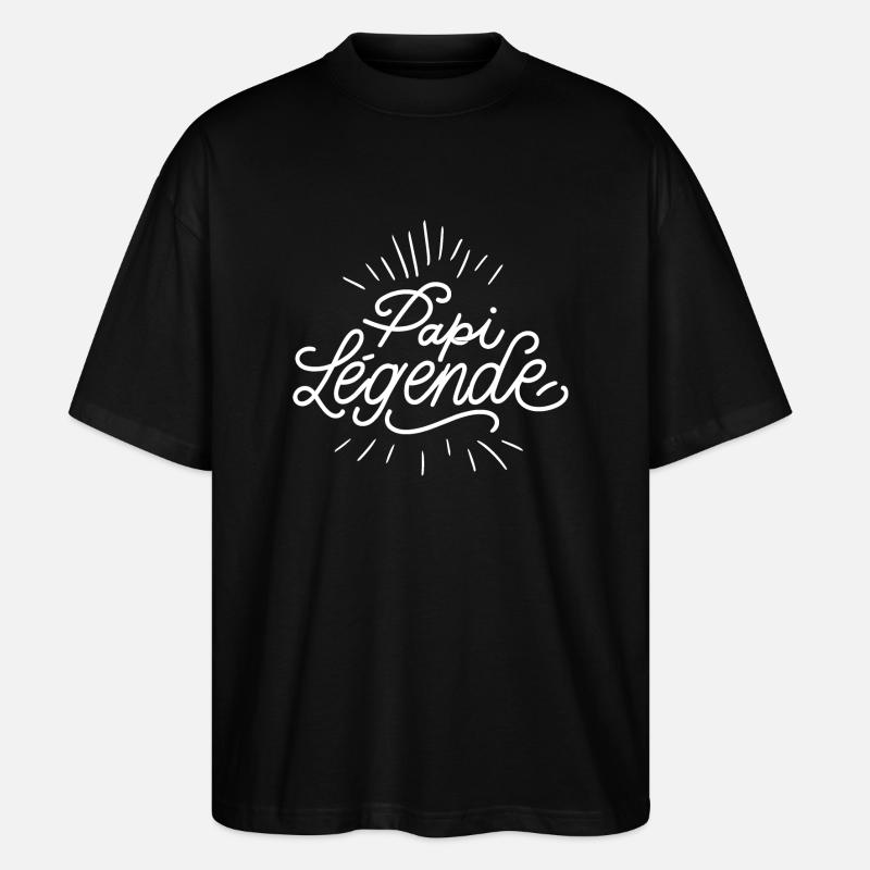 Papi légende - T-shirt bio Blaster 2.0 coupe oversize Stanley/Stella Unisexe - noir