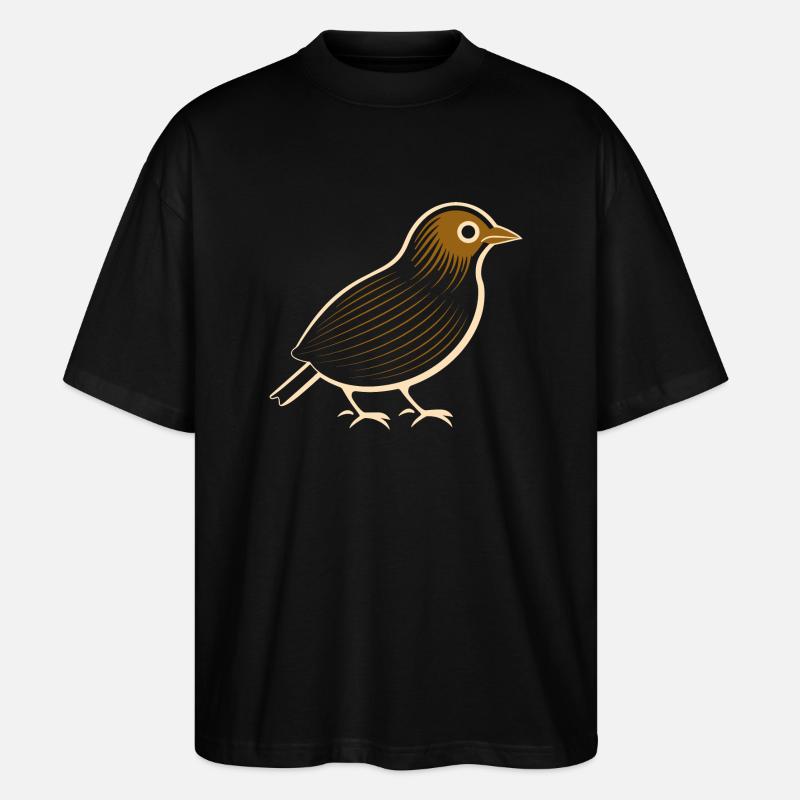 cailles petit oiseau caille - T-shirt bio Blaster 2.0 coupe oversize Stanley/Stella Unisexe - noir