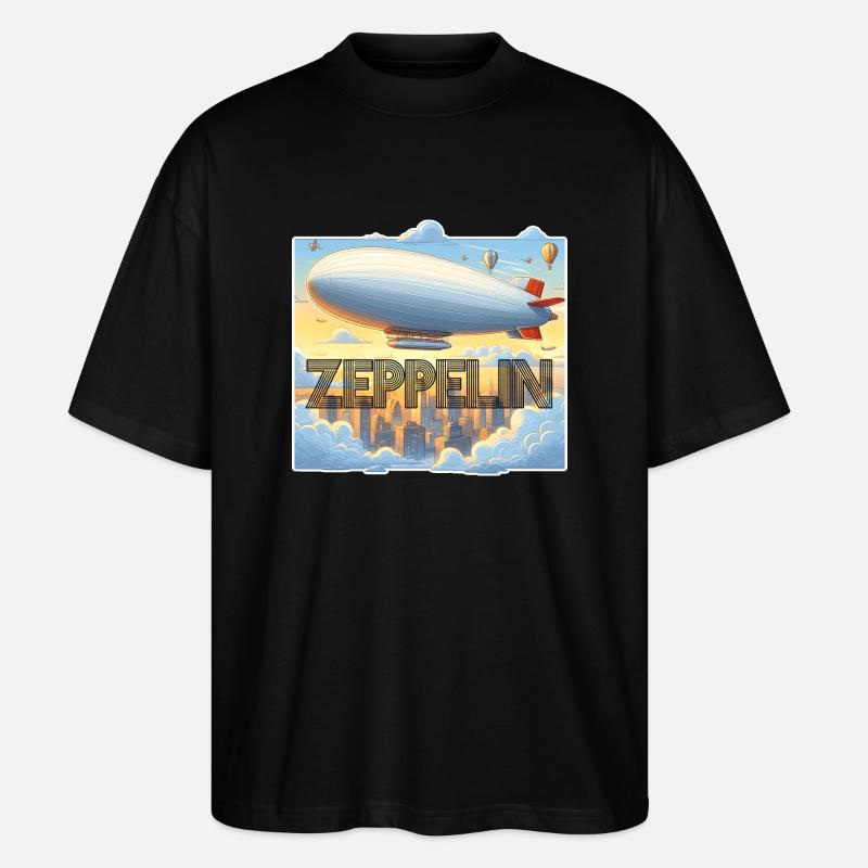 Dirigeable Zeppelin - T-shirt bio Blaster 2.0 coupe oversize Stanley/Stella Unisexe - noir
