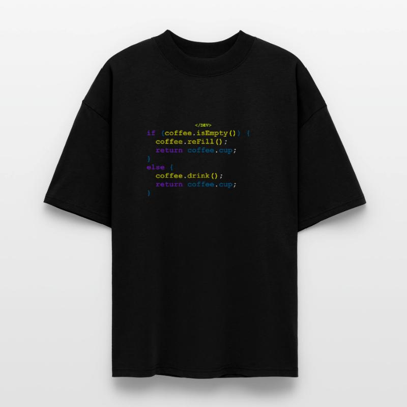 Coffee function for programmers and developers Stanley/Stella Oversized Unisex Organic T-shirt Blaster 2.0