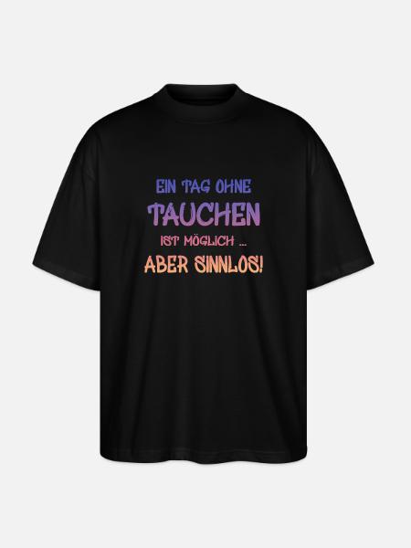 tauchen diving - Stanley/Stella Oversized Unisex Bio T-Shirt Blaster 2.0 - Schwarz
