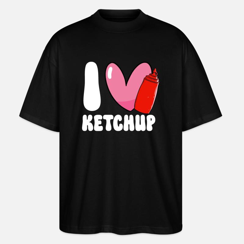 Ketchup Ketchup à la tomate - T-shirt bio Blaster 2.0 coupe oversize Stanley/Stella Unisexe - noir