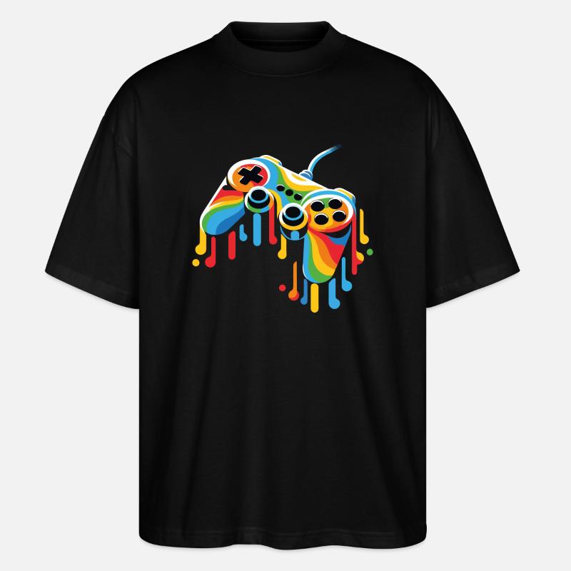 Schmelzender Gamecontroller - Stanley/Stella Oversized Unisex Bio T-Shirt Blaster 2.0 - Schwarz