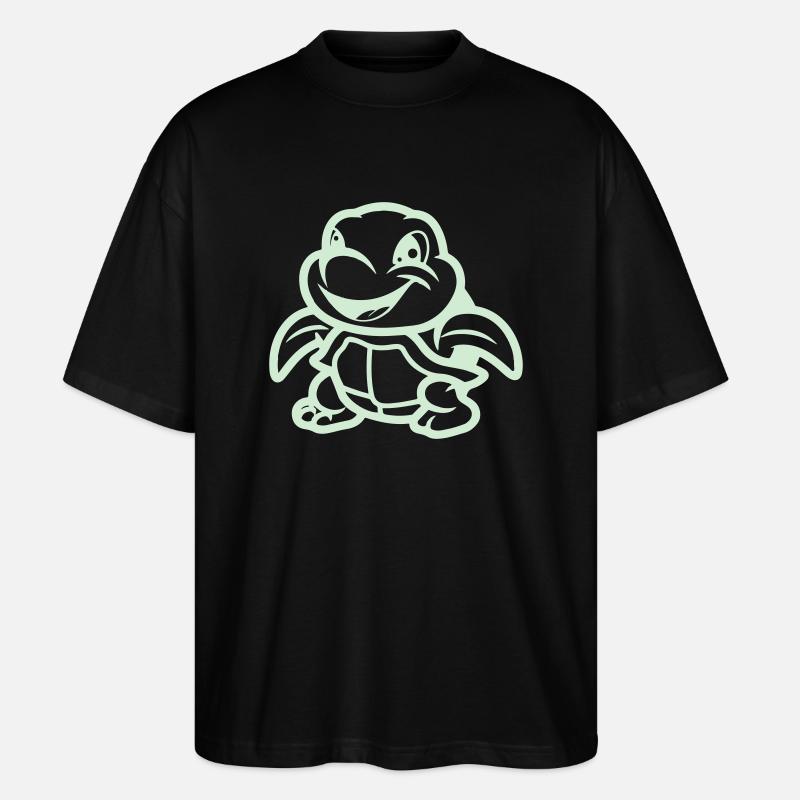Turtle Comic - Stanley/Stella Oversized Unisex Organic T-shirt Blaster 2.0 - black
