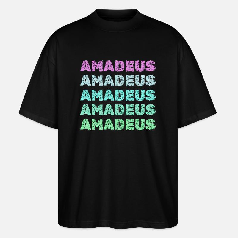 Amadeus als Amadeus - Stanley/Stella Oversized Unisex Bio T-Shirt Blaster 2.0 - Schwarz