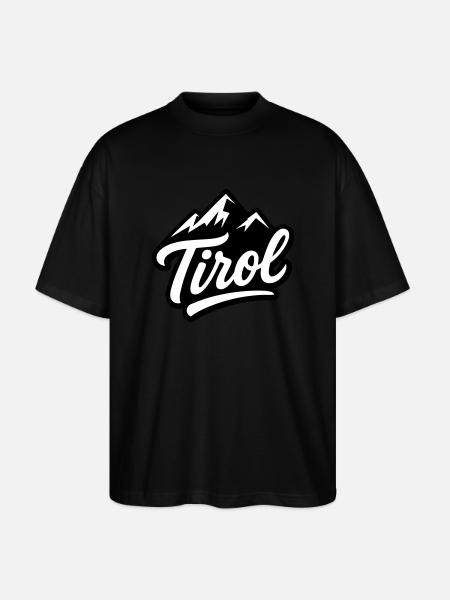 Tirol Berge - Stanley/Stella Oversized Unisex Bio T-Shirt Blaster 2.0 - Schwarz