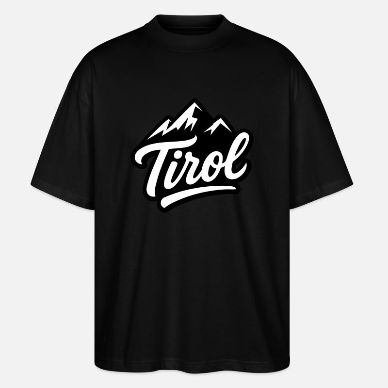 Tirol Berge - Stanley/Stella Oversized Unisex Bio T-Shirt Blaster 2.0 - Schwarz