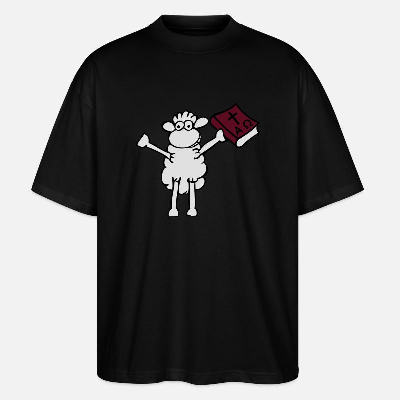 Bibel-Schaf - Stanley/Stella Oversized Unisex Bio T-Shirt Blaster 2.0 - Schwarz