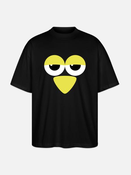 Eyes with beak - Stanley/Stella Oversized Unisex Organic T-shirt Blaster 2.0 - black