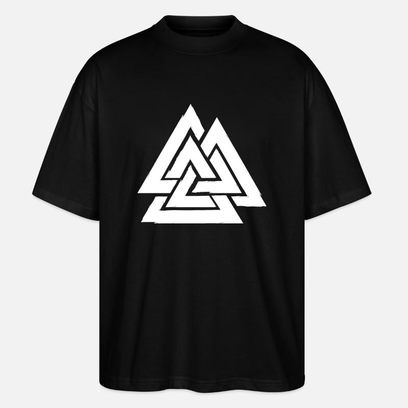 Valknut - Symbole d’Odin - T-shirt bio Blaster 2.0 coupe oversize Stanley/Stella Unisexe - noir