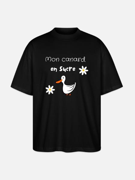 Mon canard en sucre - T-shirt bio Blaster 2.0 coupe oversize Stanley/Stella Unisexe - noir