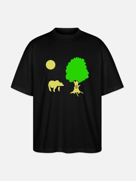 Bear Tree - Stanley/Stella Oversized Unisex Organic T-shirt Blaster 2.0 - black